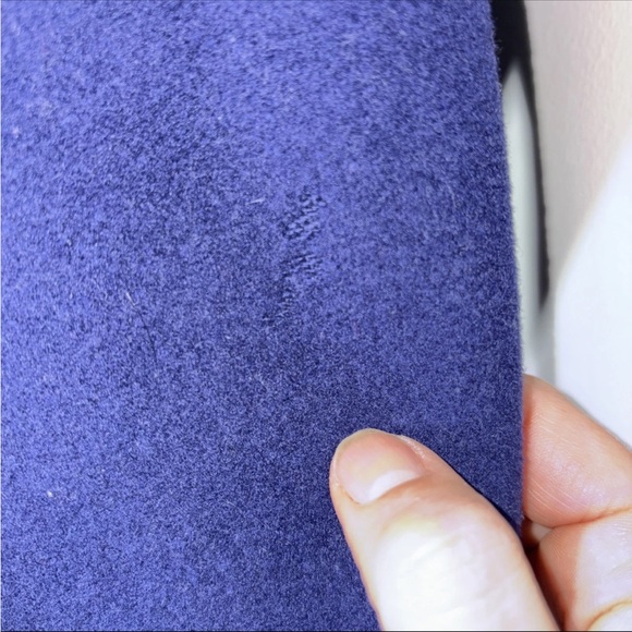 Diane Von Furstenberg DVF L Navy Blue wool Blend Coat trench removable hood - Picture 8 of 12